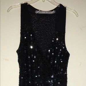 Gorgeous black sequin wrap dress. Size Medium.